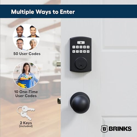 BRINKS anti-pry shield and drill-resistant deadbolt deter tampering