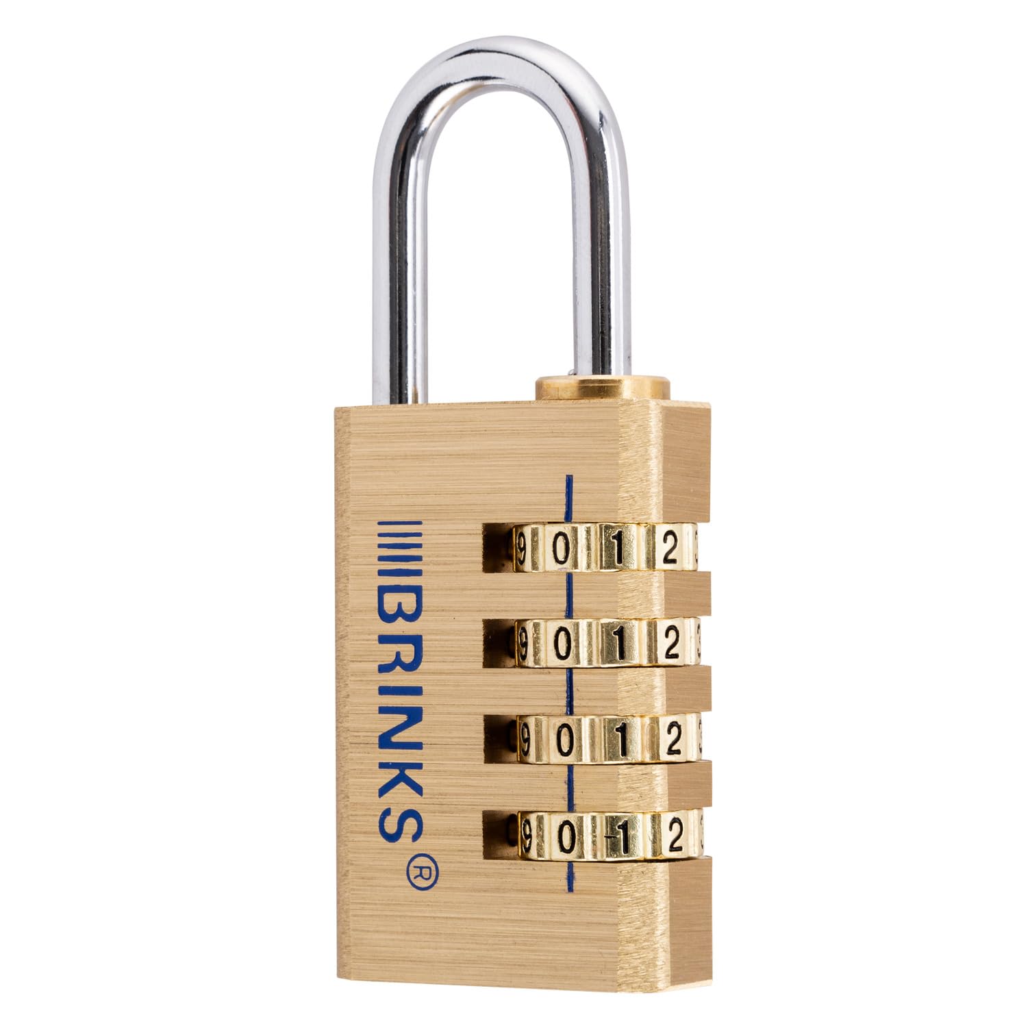 BRINKS padlock with 1200 lb cut resistance shown in use