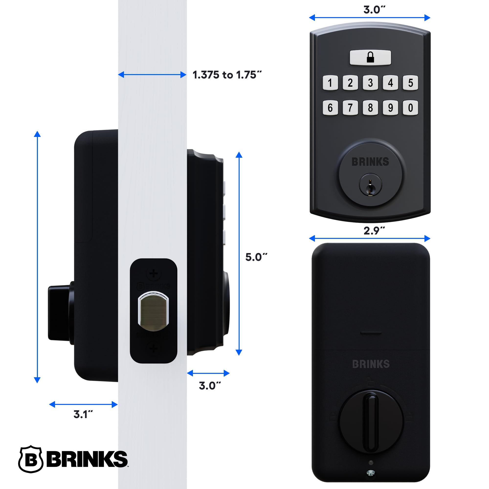 BRINKS easy installation with only a screwdriver, no wiring