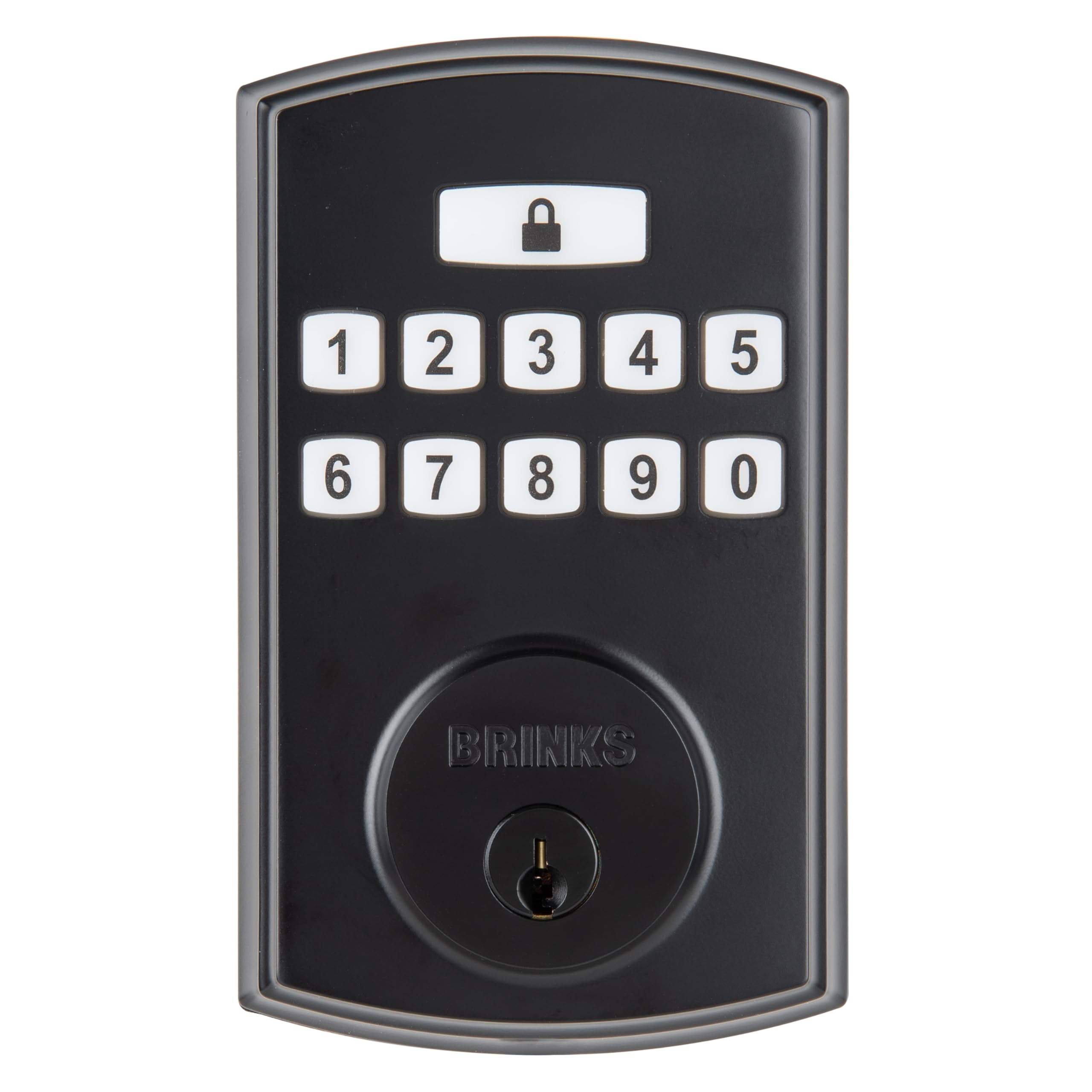 BRINKS keyless entry deadbolt on the front door for easy access