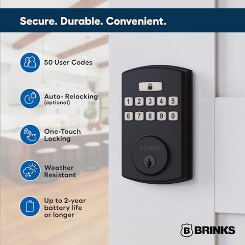 BRINKS PRO-GUARD security deadbolt showcases high-security protection