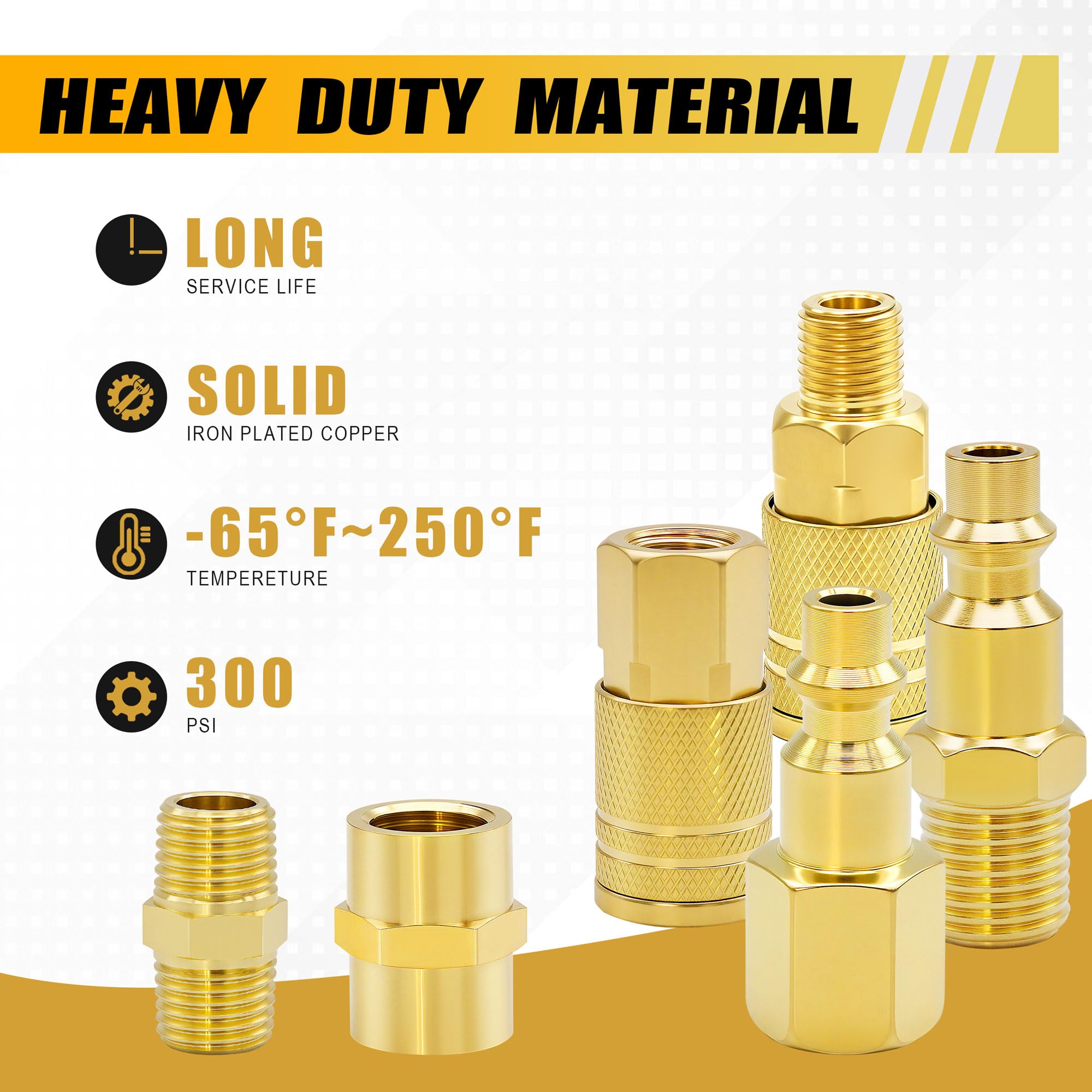Brintek wide compatibility with most air tools and hoses