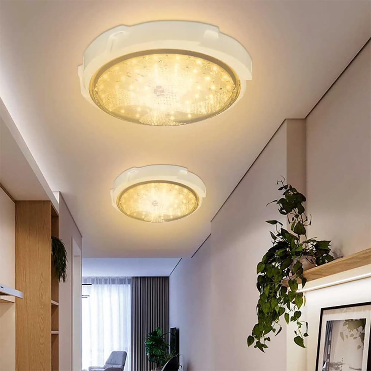 Brioeua night mode illumination for porch and balcony.