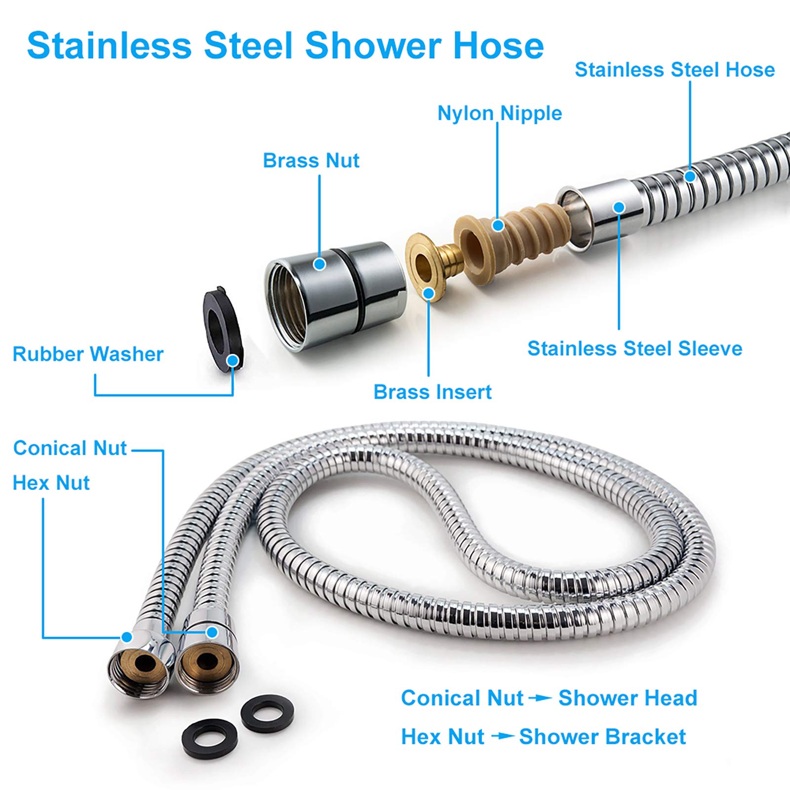 BRIOUT adjustable overhead bracket keeps hands free while showering
