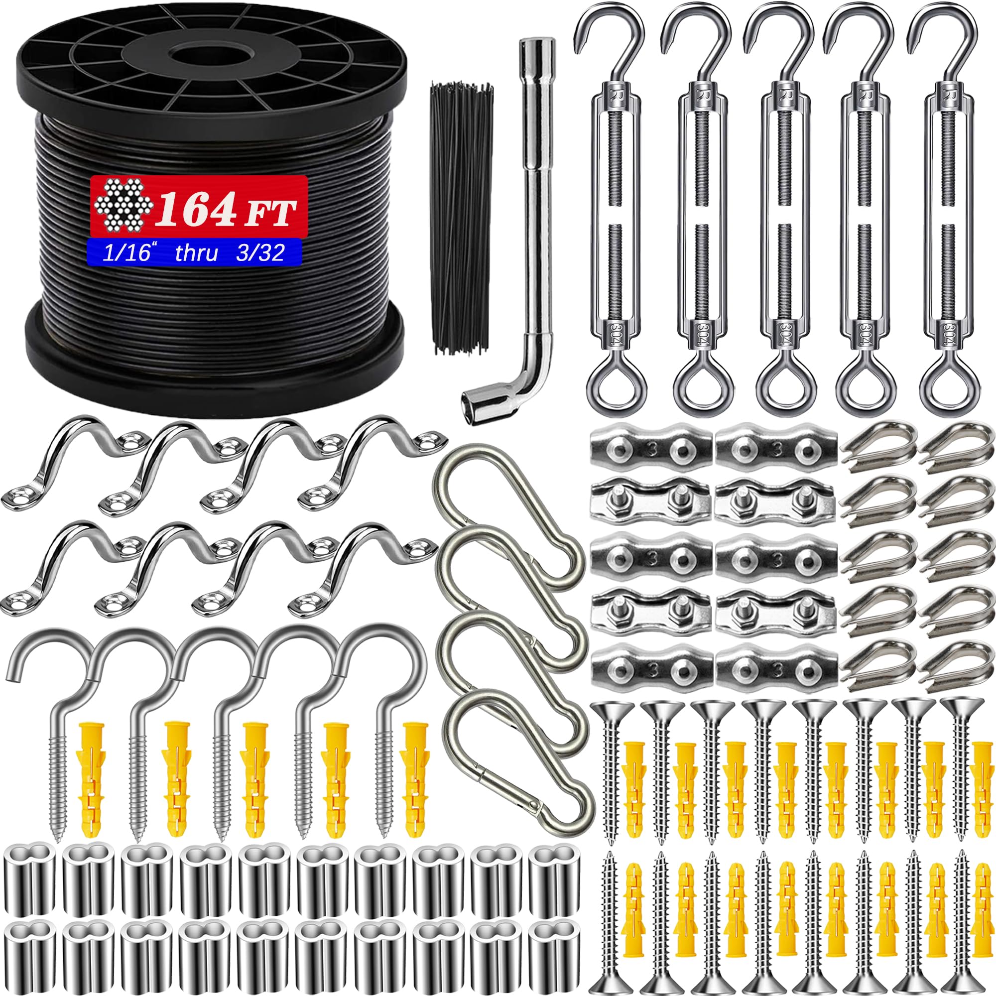 BRISBONN 164ft outdoor string light hanging kit for creating ambient patio spaces.