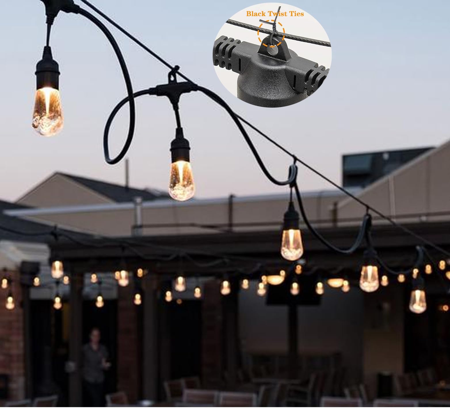 BRISBONN guide wire for outdoor lights helps you trim to desired lengths.