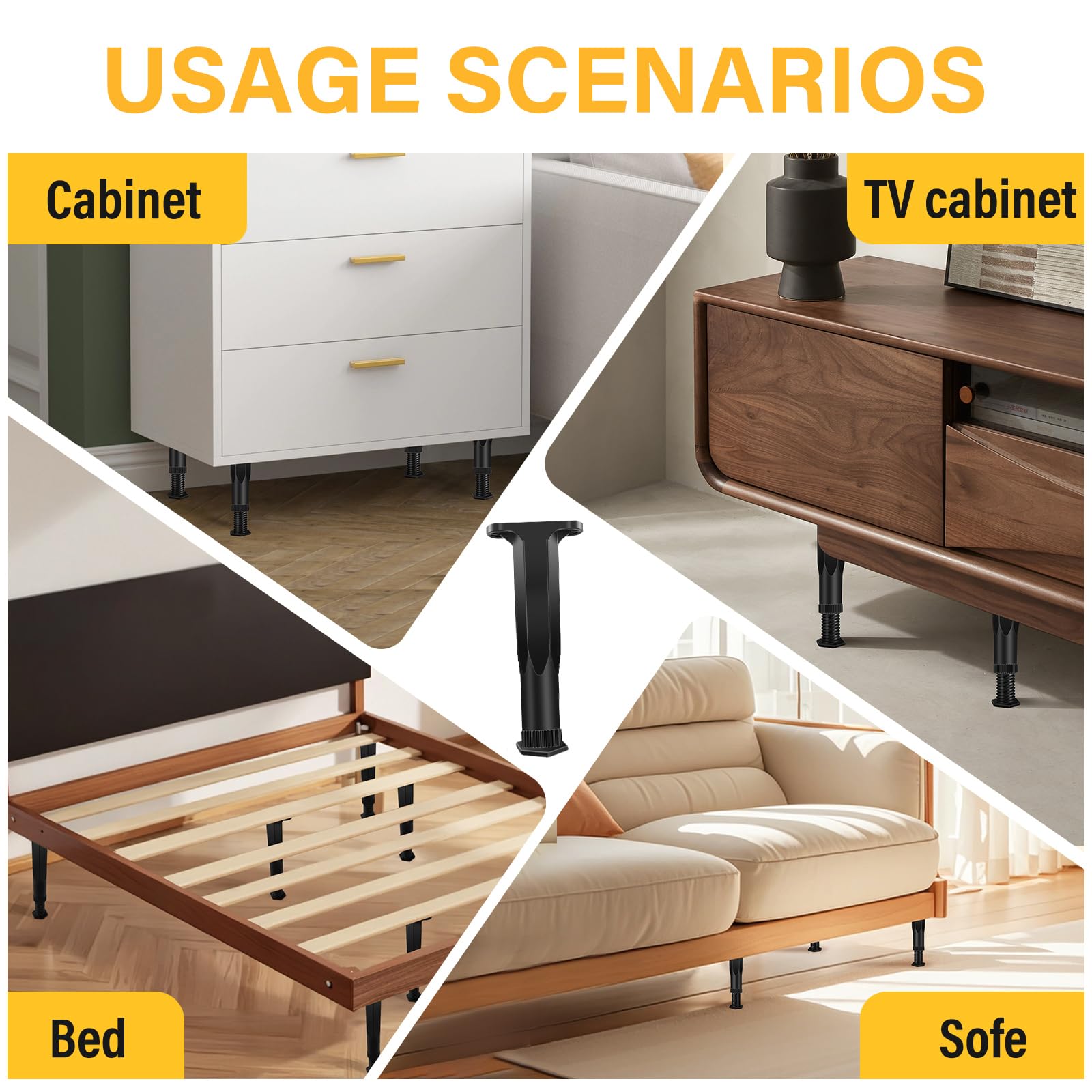 BriskJoy bed leg supporting slats and frame for reduced sag.