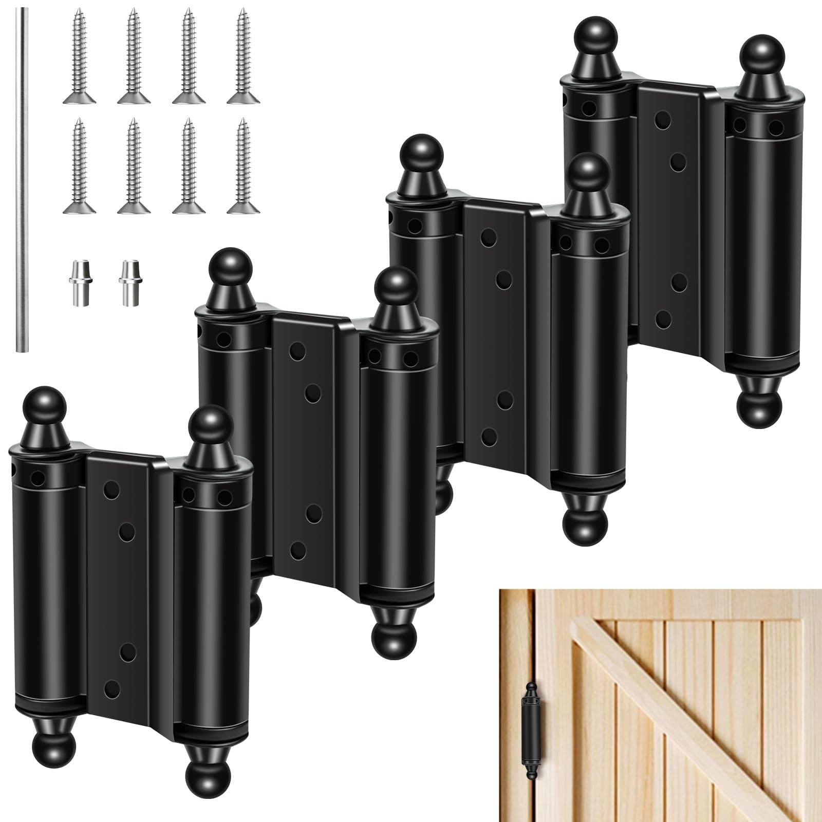 BriskJoy double-action saloon hinges with adjustable tension for bidirectional swing