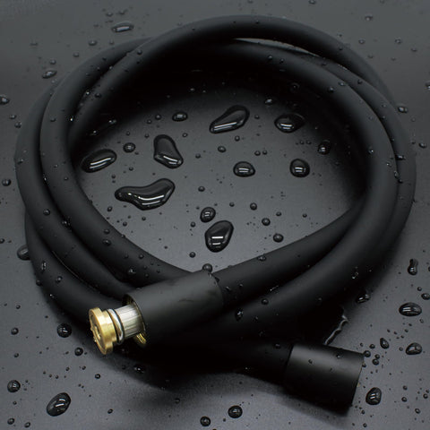 Briskspring silicone shower hose 59in black, ultra-soft and flexible for daily use.