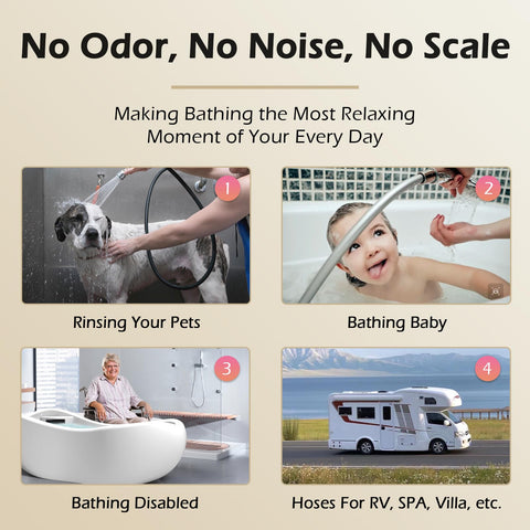 Briskspring hose fits standard showers for RV and travel use.