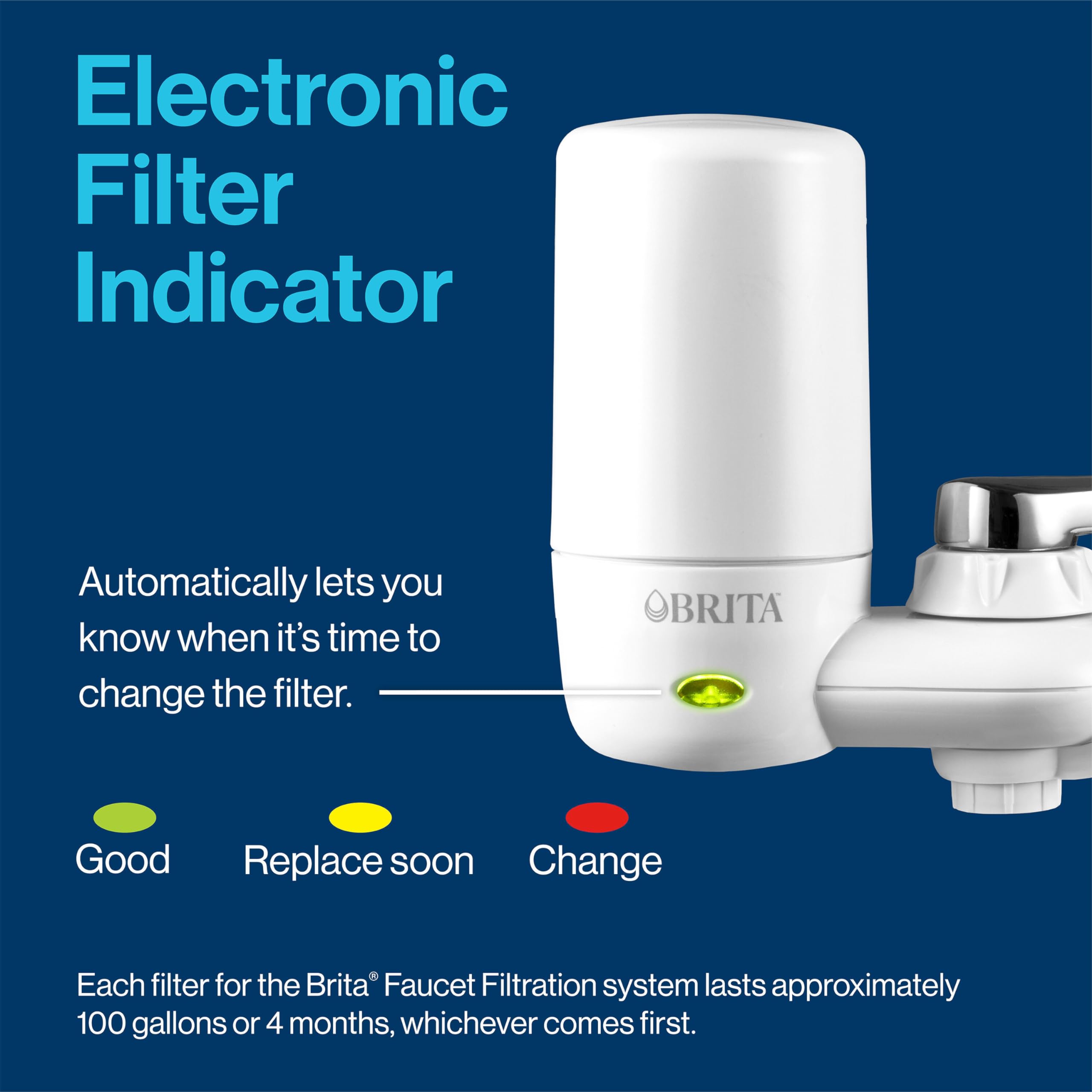 Brita BPA-free replacement filter for Elite systems, available in white.