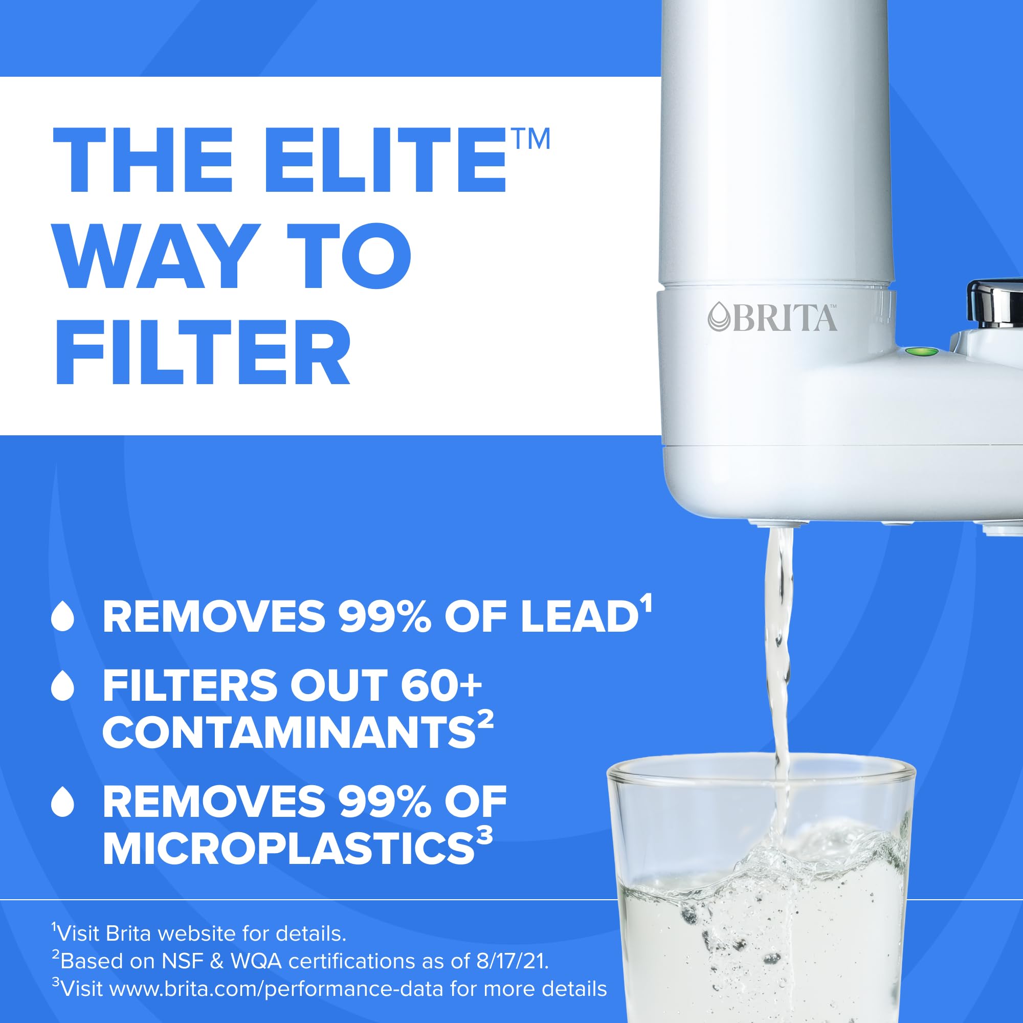 Brita Elite Advanced faucet with three spray options for versatile use