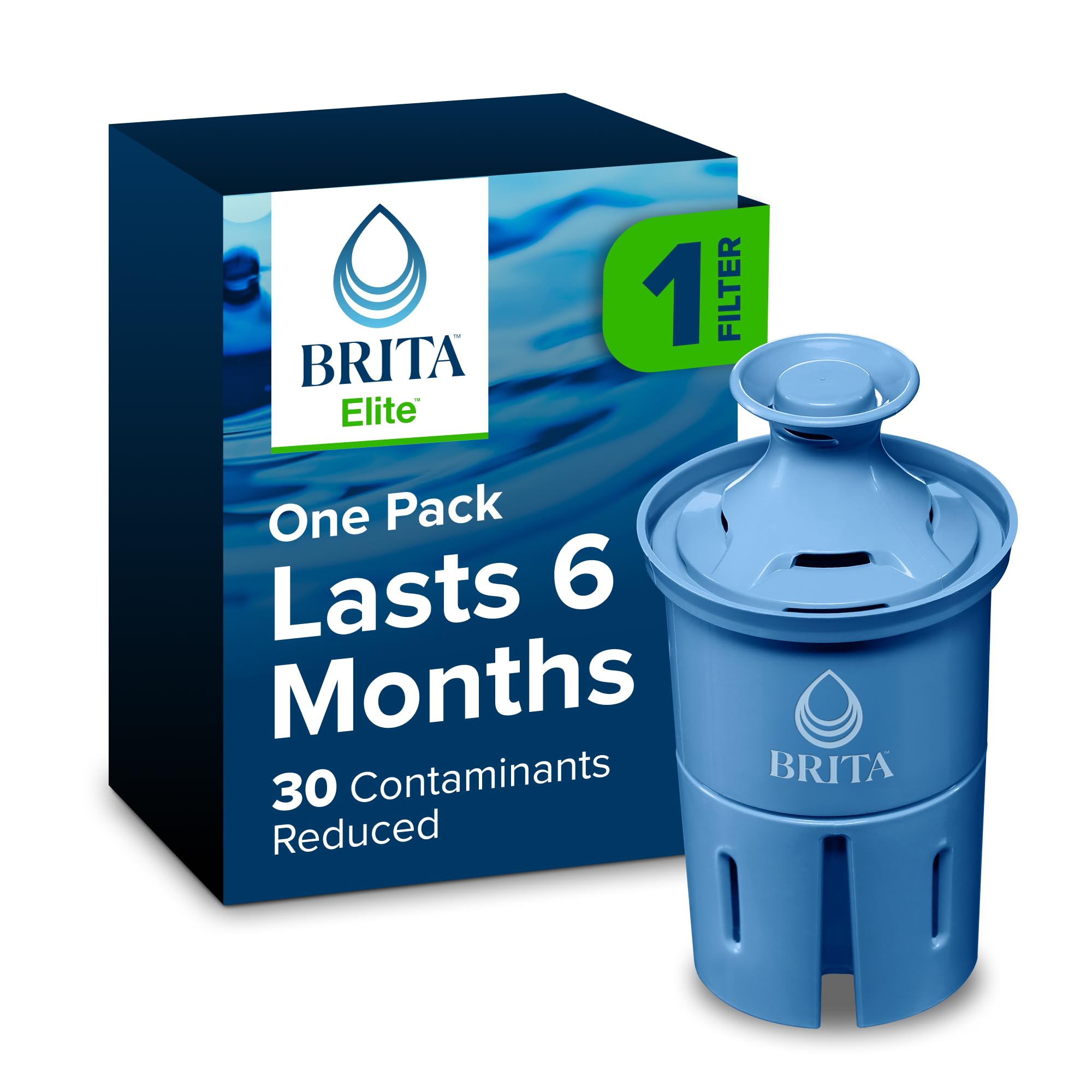 Brita Elite filter cap close-up for easy insertion.