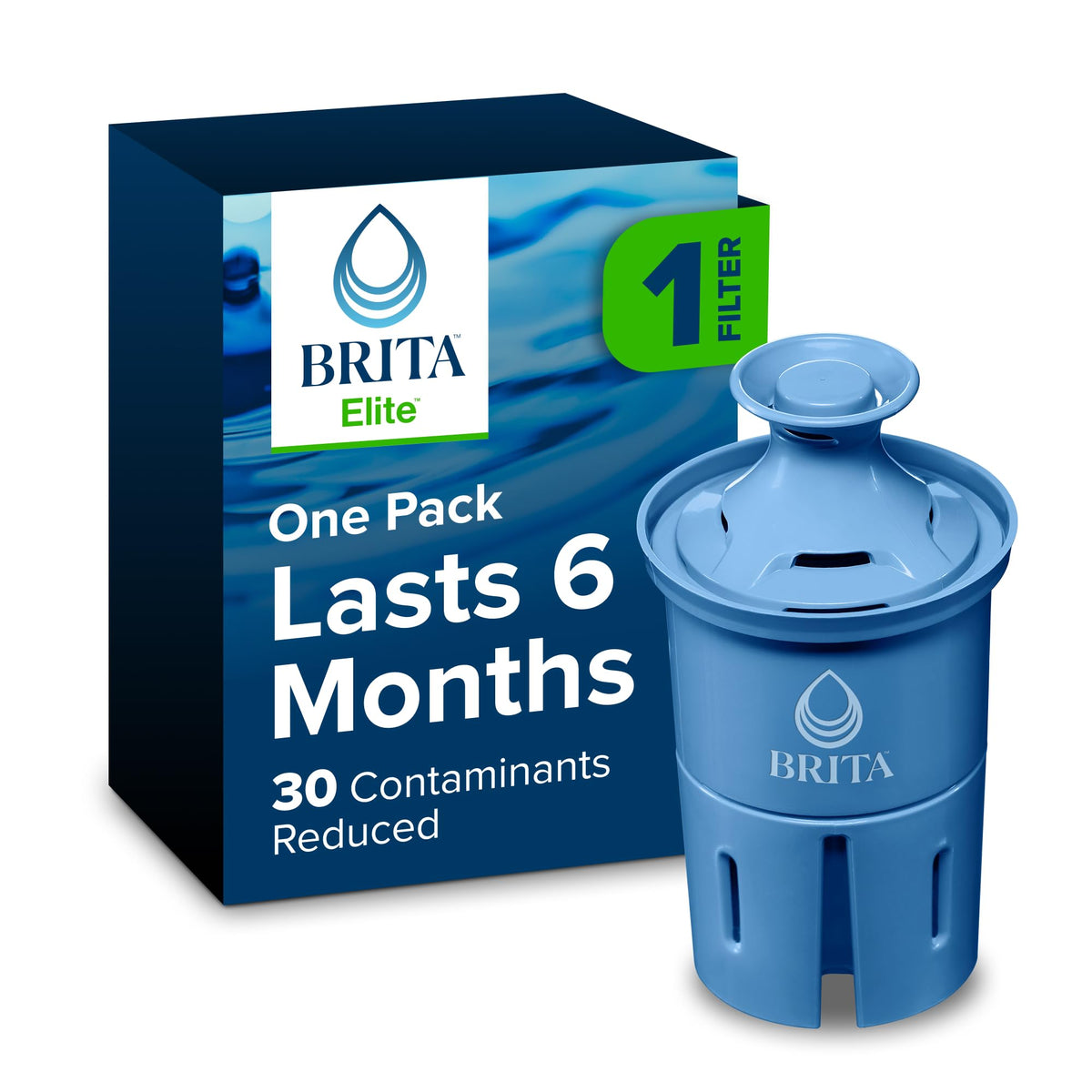 Brita Elite filter cap close-up for easy insertion.