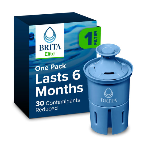 Brita Elite filter cap close-up for easy insertion.