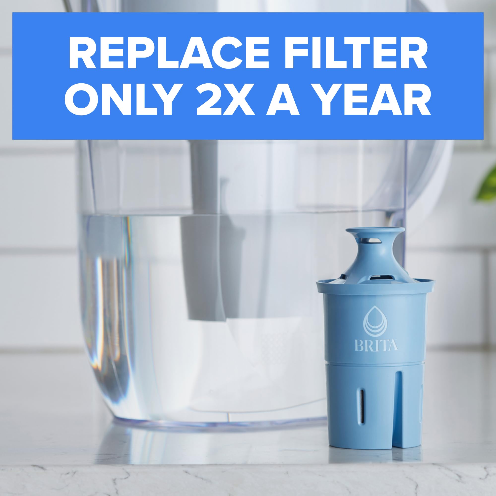 Brita Elite filter reduces 99% of lead from tap water.