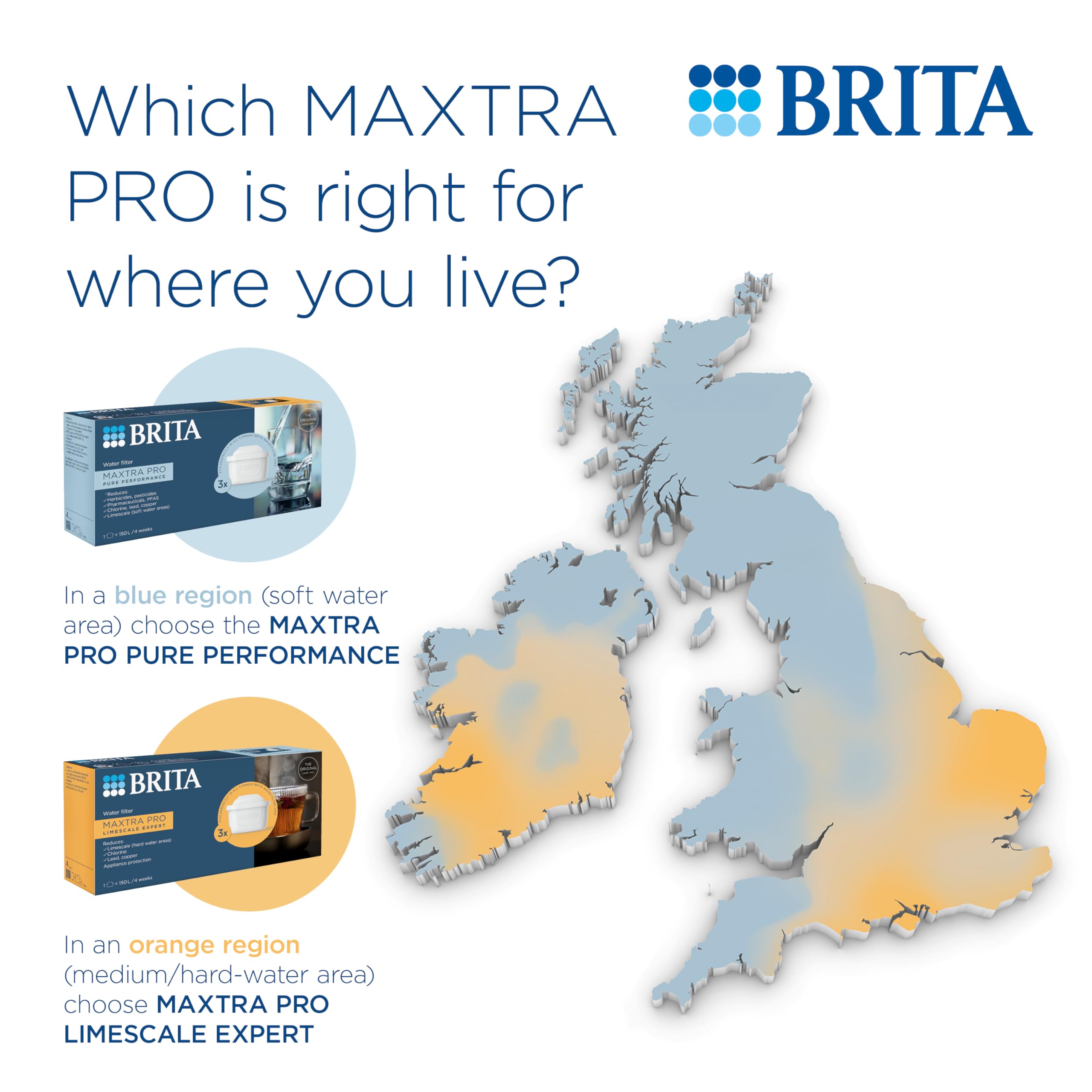 BRITA MAXTRA PRO PerfectFit compatibility with BRITA jugs and Flow.