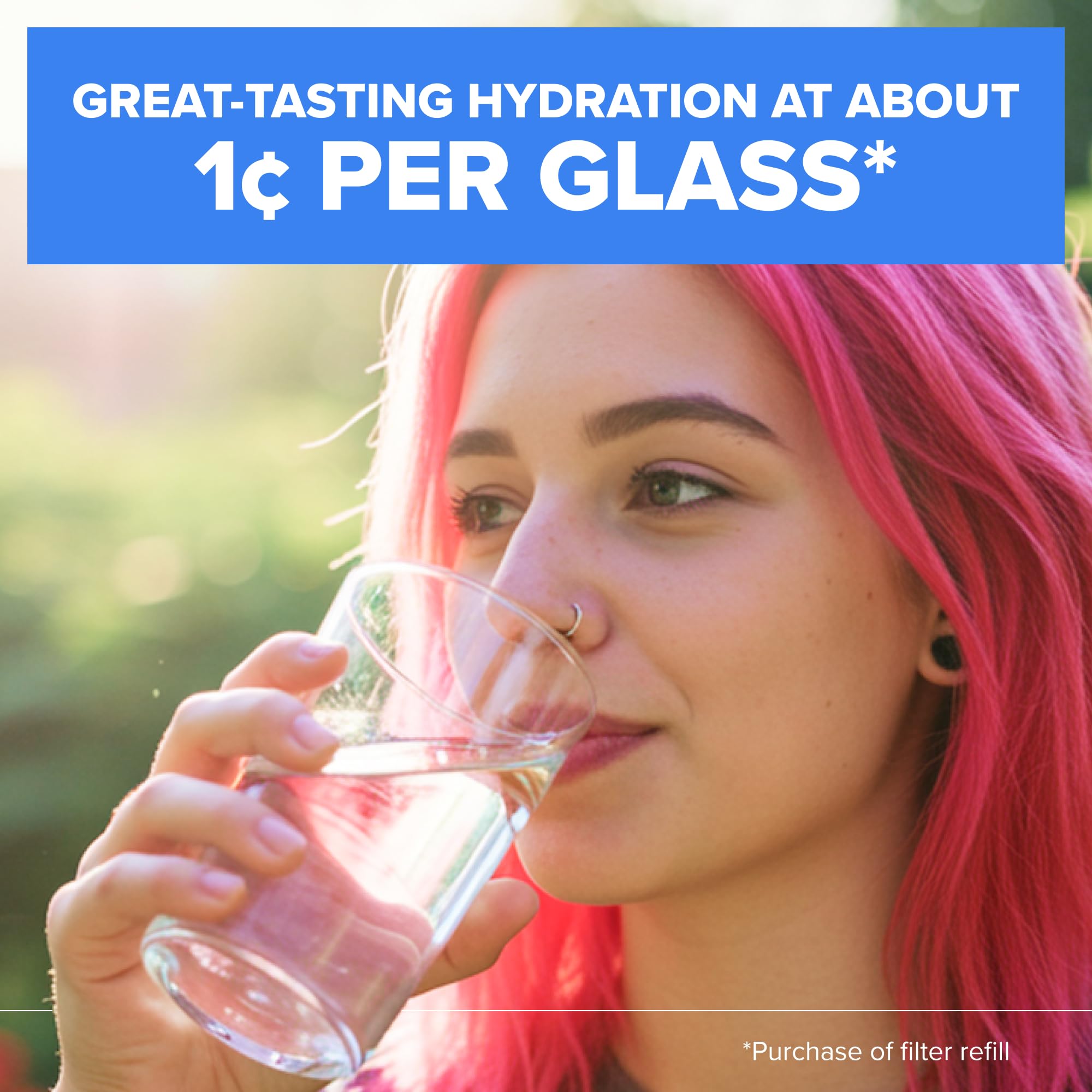 Mesh screens inside Brita Plus filter prevent debris in beverages