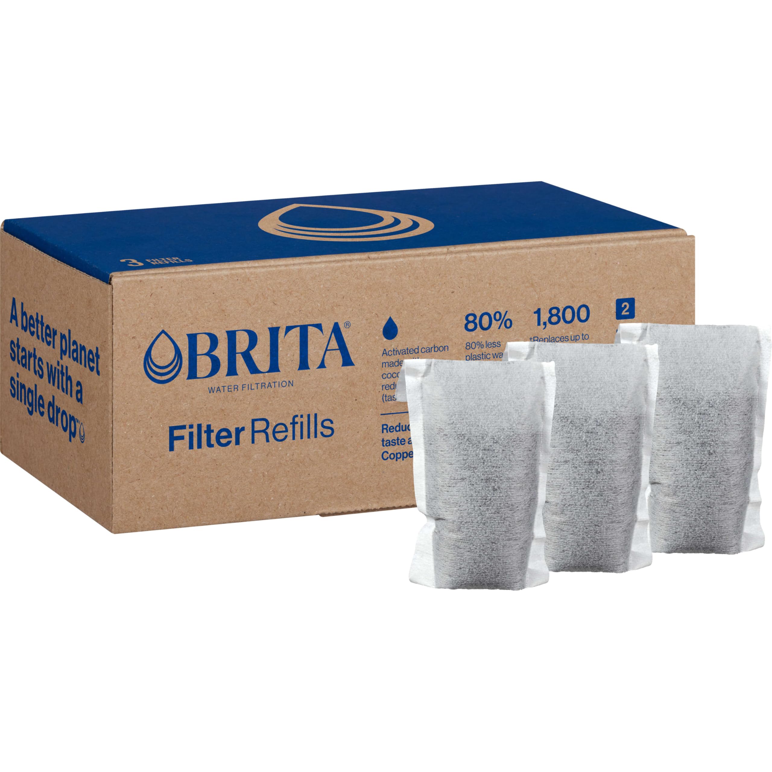 Brita refill packs work with the reusable shell for ongoing filtration.