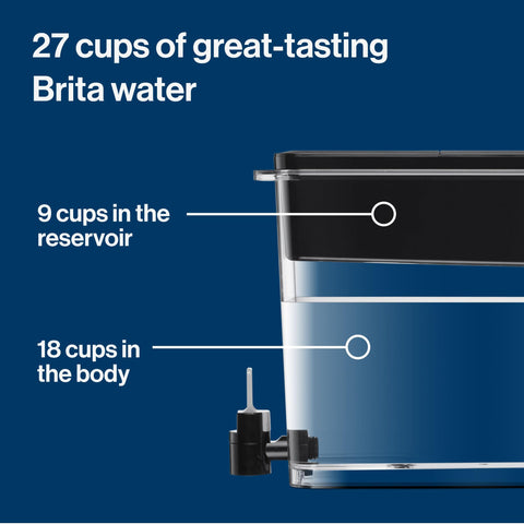 Brita UltraMax Elite spigot close-up showing precise pour for easy serving.