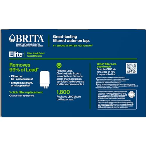 Brita filters available in white and chrome to match your kitchen décor.