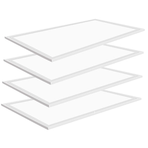 Britelumen 2x4 LED panel front view showing bright daylight ideal for offices