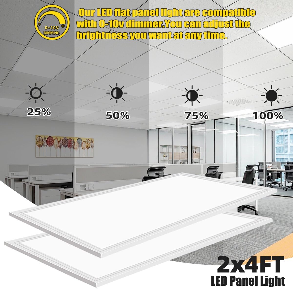 Britelumen 5000K daylight panel highlights crisp visibility for productive work environments