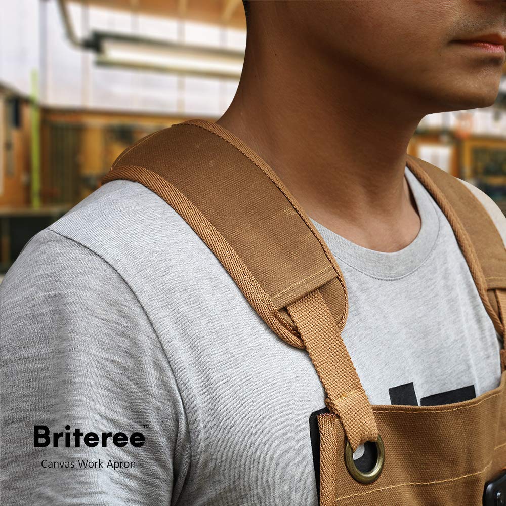 BRITEREE apron magnetic patch keeps bits and screws handy