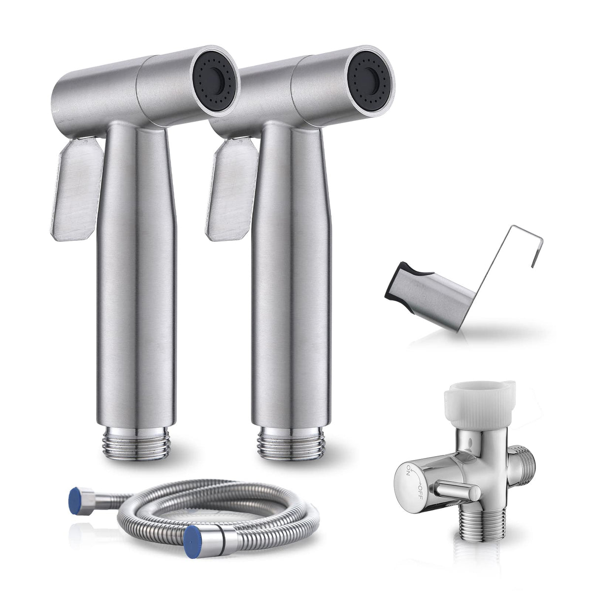 BRITULIF bidet sprayer mounted on tank for easy tank-mount setup.