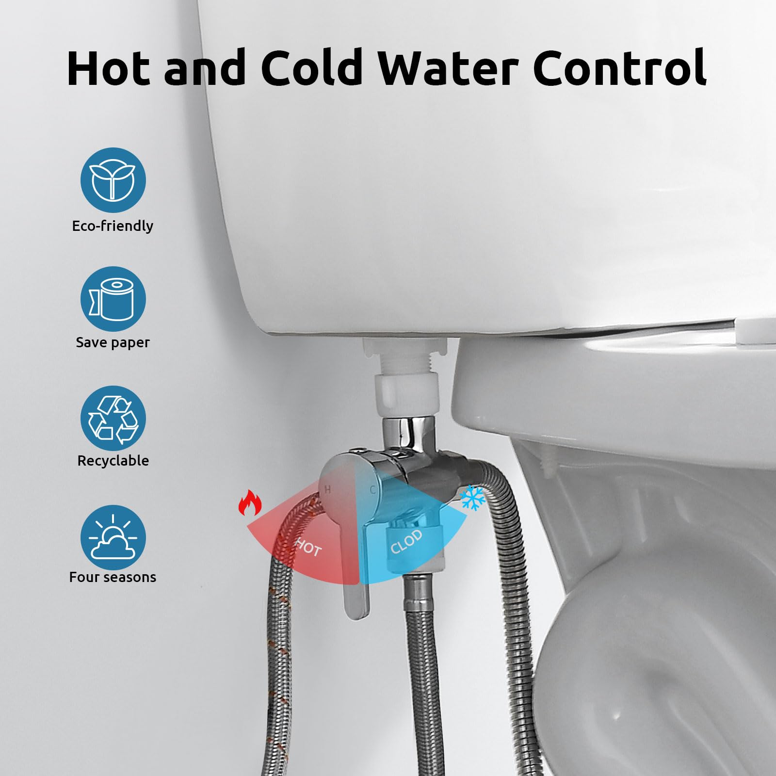 BRITULIF bidet sprayer wall-mount option for flexible bathroom placement and easy access