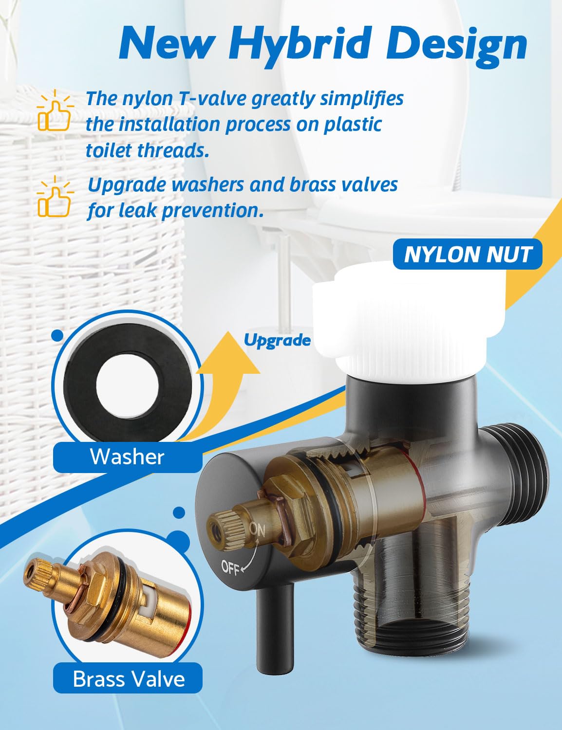 No-drill install option with BRITULIF bidet sprayer for easy setup.
