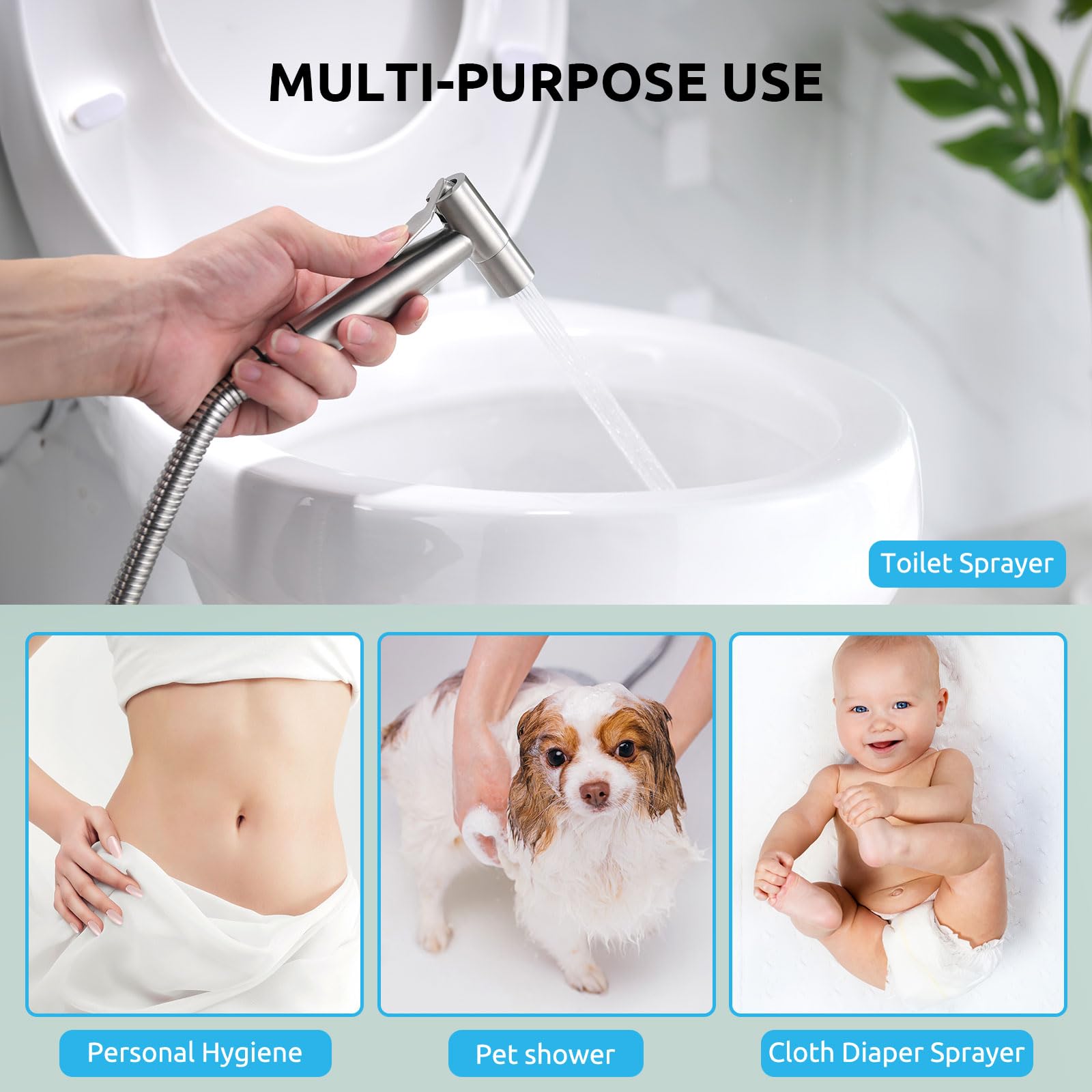 BRITULIF sprayer used for baby wash with controlled water flow