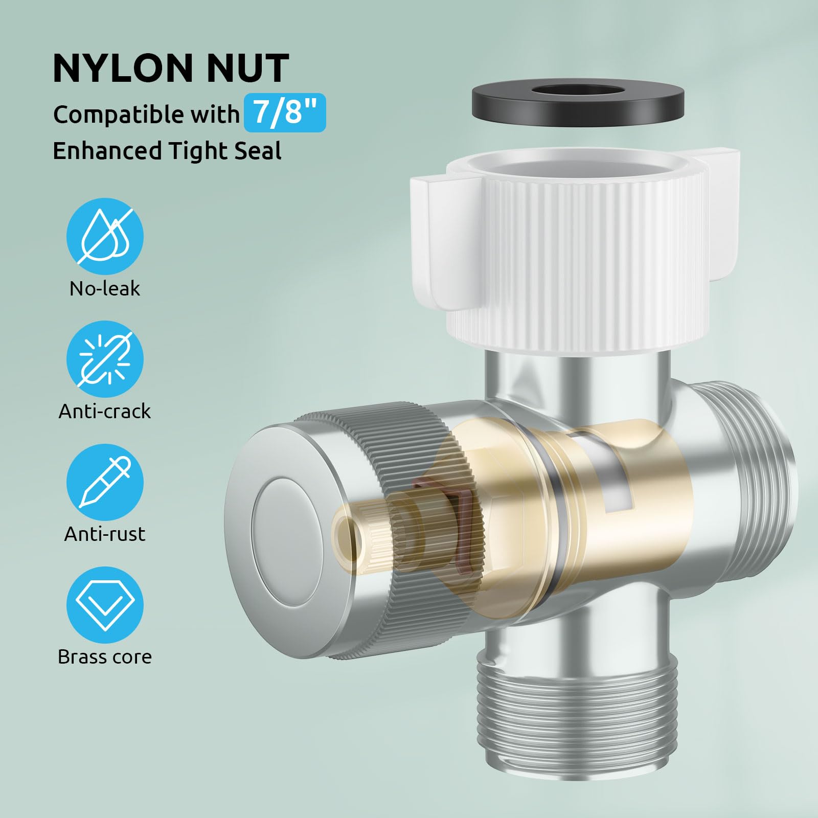 Close-up of BRITULIF nozzle showing adjustable spray and durability