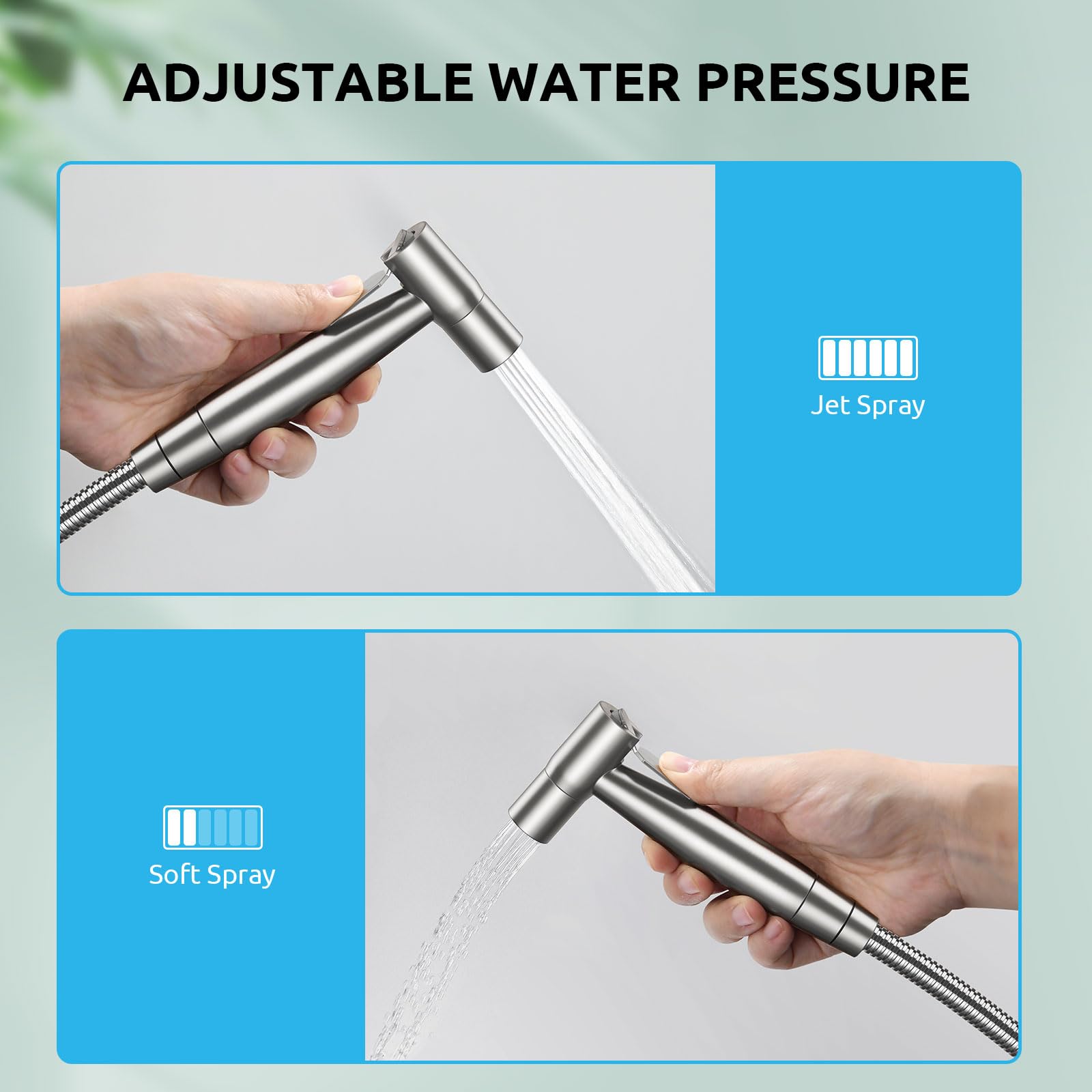 BRITULIF water pressure adjustment feature for gentle cleansing
