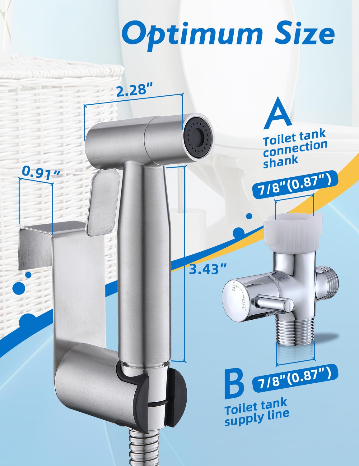 BRITULIF Toilet Sprayer showing soft mist and jet for versatile cleaning