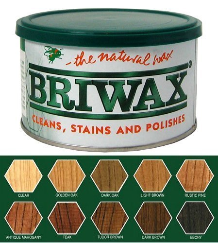 Finished Briwax Tudor Brown patina enhances warm wood glow