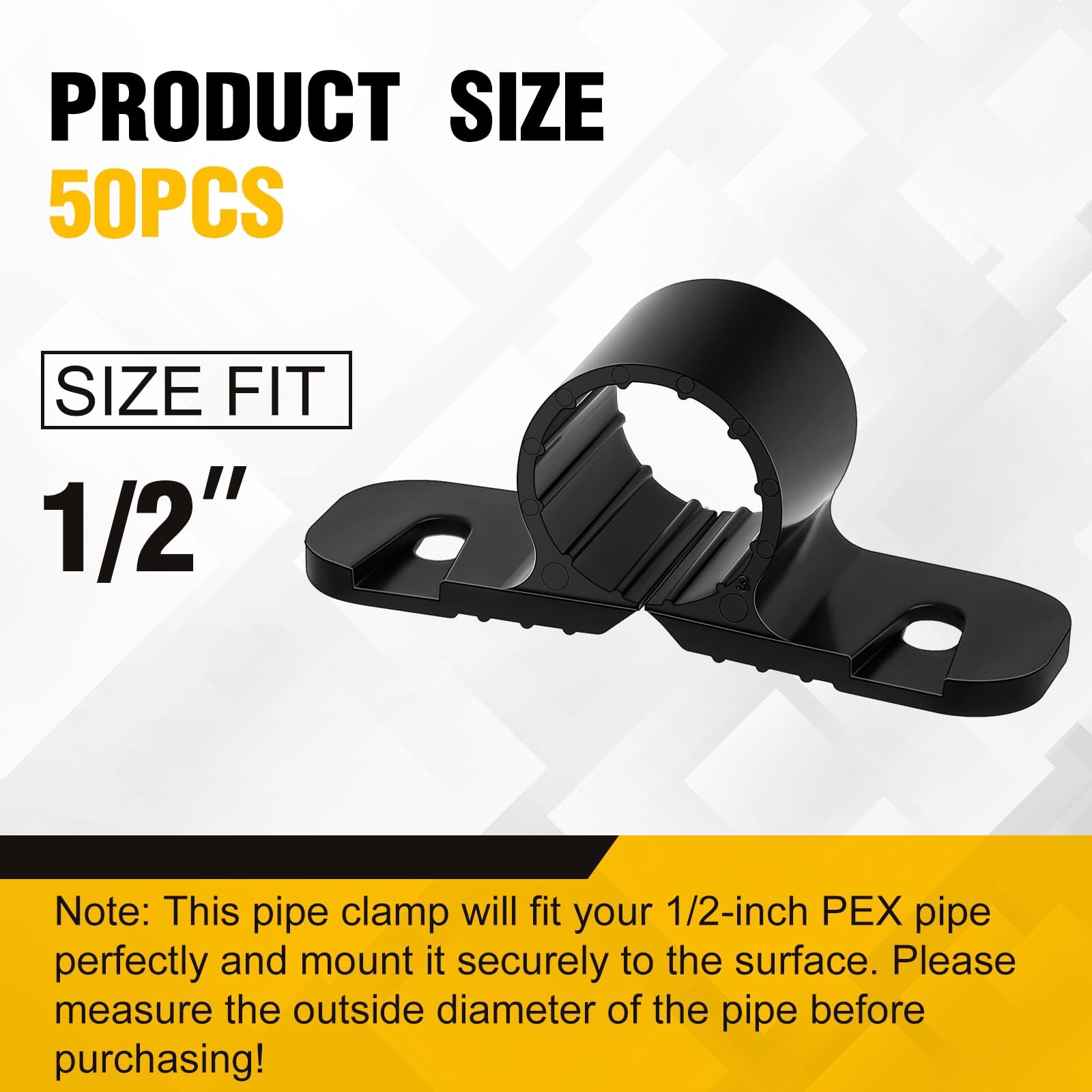 Briwooody pex clamps for copper and CPVC enable versatile pipe mounting.