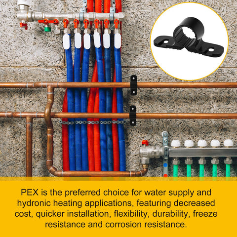 Briwooody secure pipe grip prevents movement without damaging pipes.