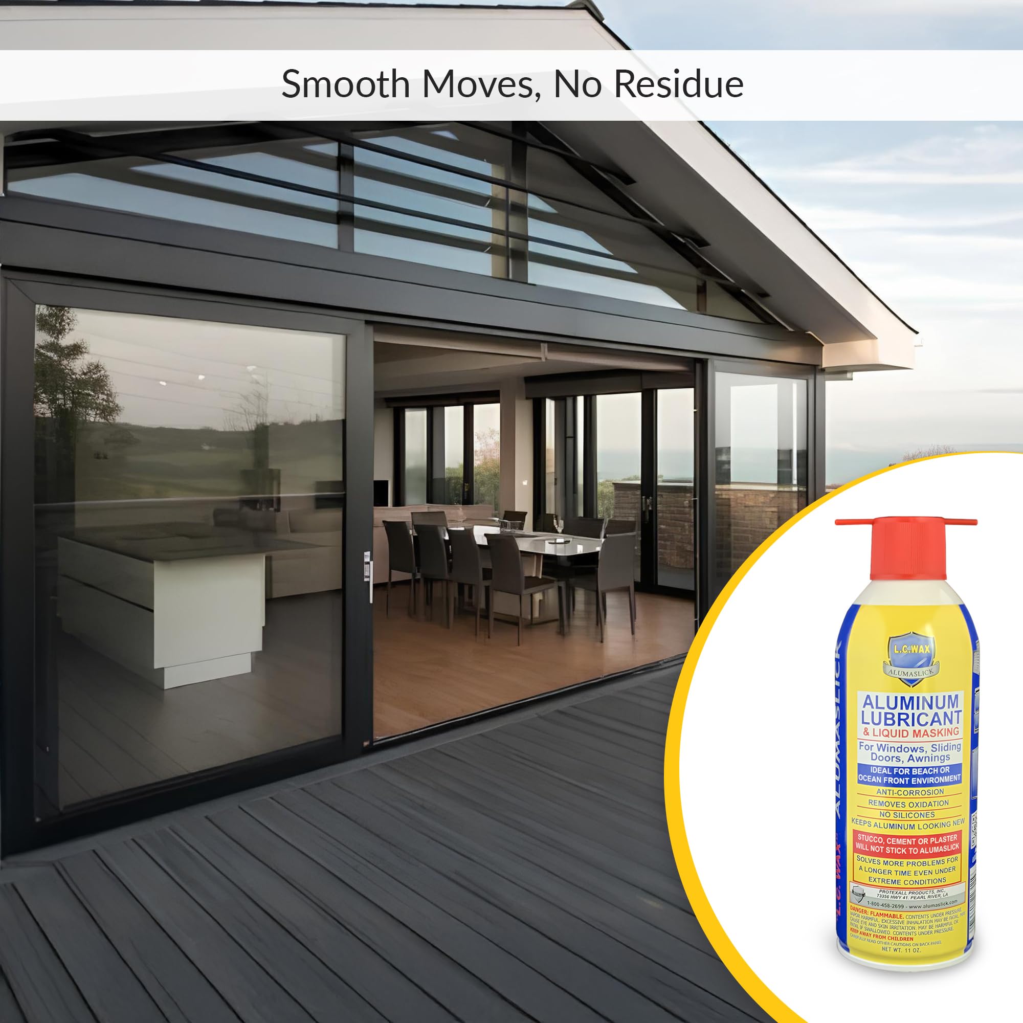 BRIXWELL 59-50 LC Wax Aerosol leaves residue-free finish after application.