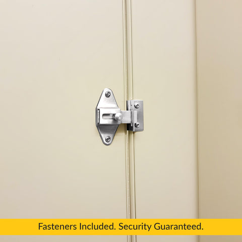 BRIXWELL door frame assembly showing latch and keeper integration