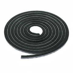 BRIXWELL Vanguard astragal pile weatherstrip side view showing sleek black finish for discreet sealing