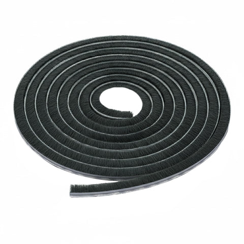 BRIXWELL Vanguard astragal pile weatherstrip side view showing sleek black finish for discreet sealing