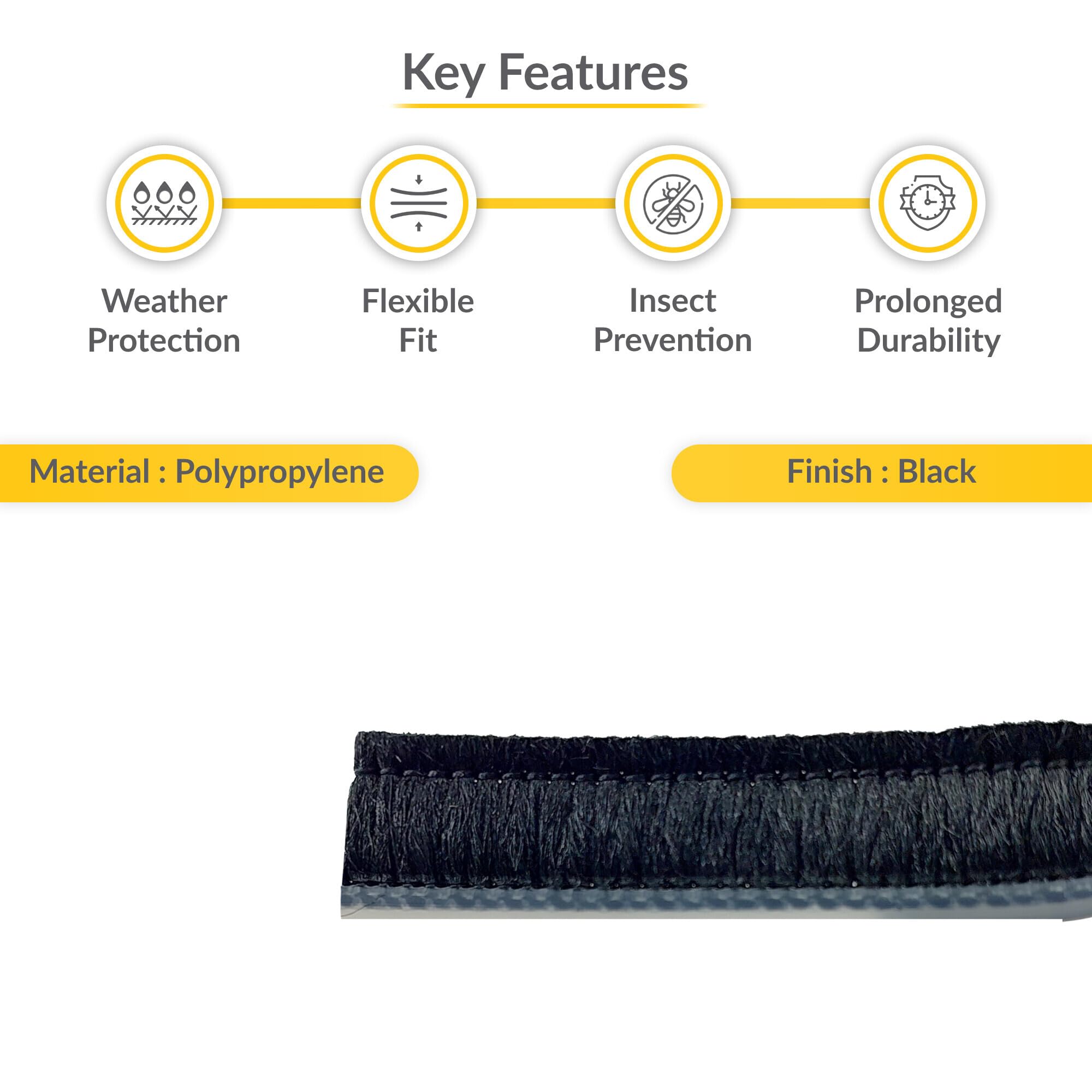BRIXWELL Vanguard weatherstrip 100-foot roll ready for long installations
