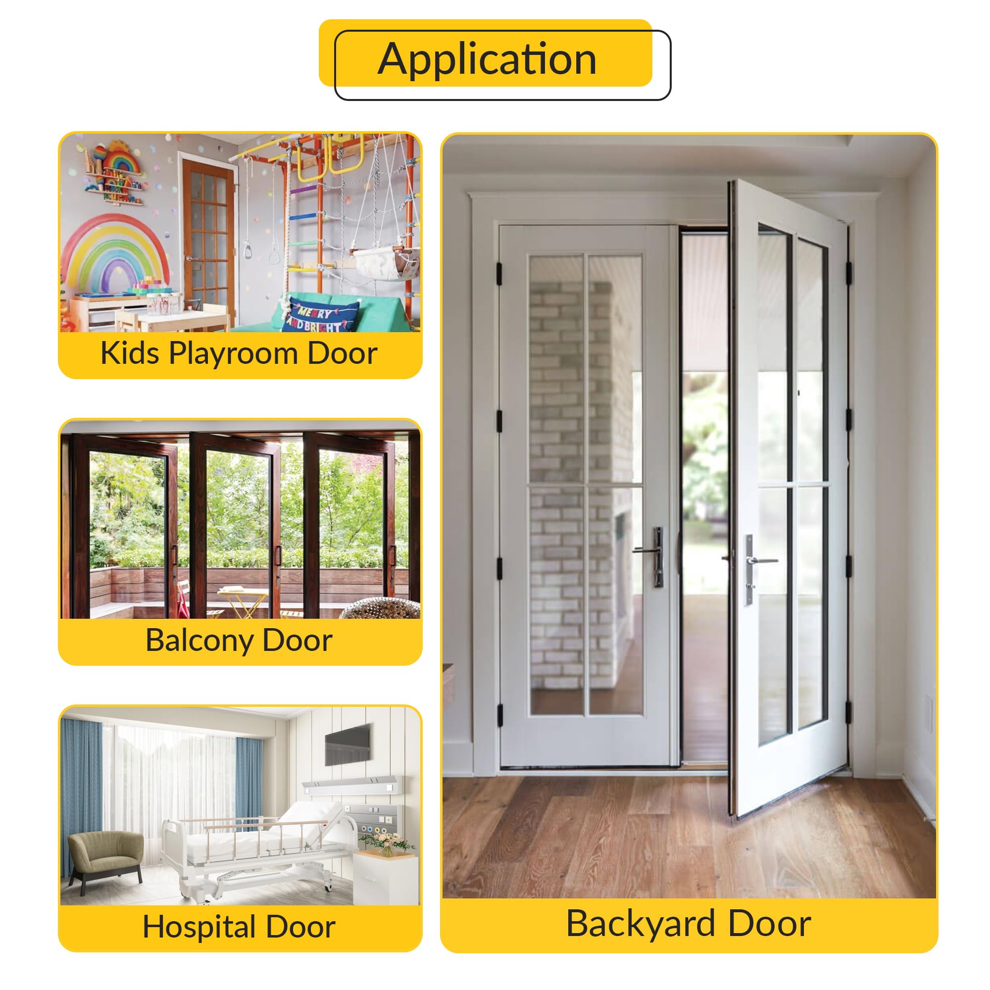 BRIXWELL wood grip detail provides steady hold during sliding door operation.