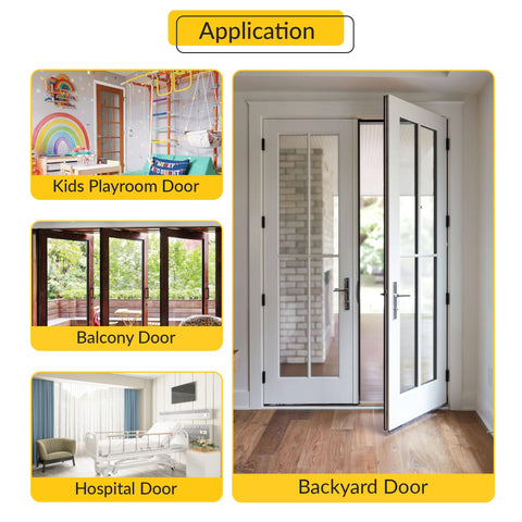 BRIXWELL wood grip detail provides steady hold during sliding door operation.