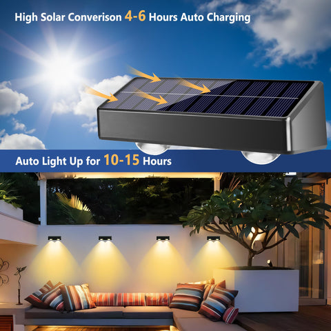 Brizled outdoor lights suit decks, walls, and steps.