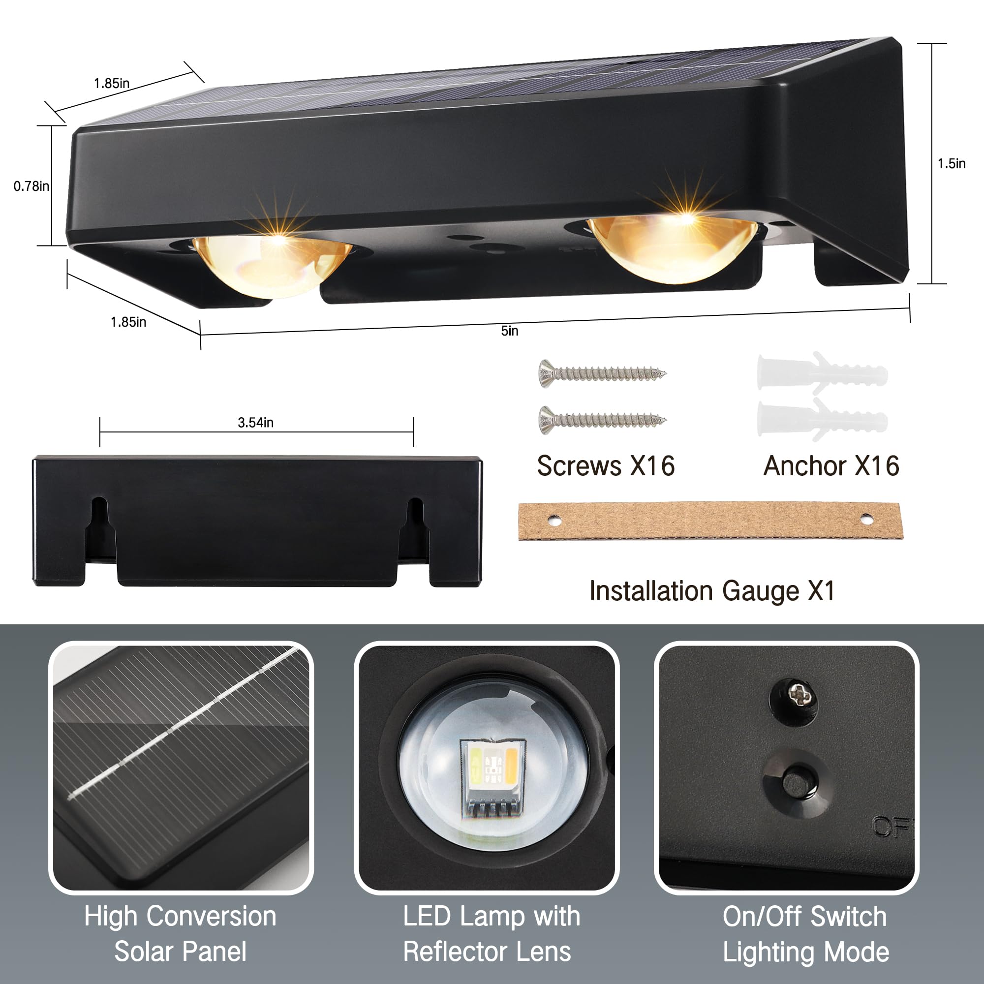 Brizled solar lights save energy without wiring.