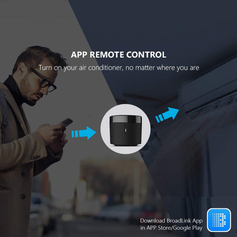 BroadLink RM4 Mini with Alexa and Google Home for voice control.