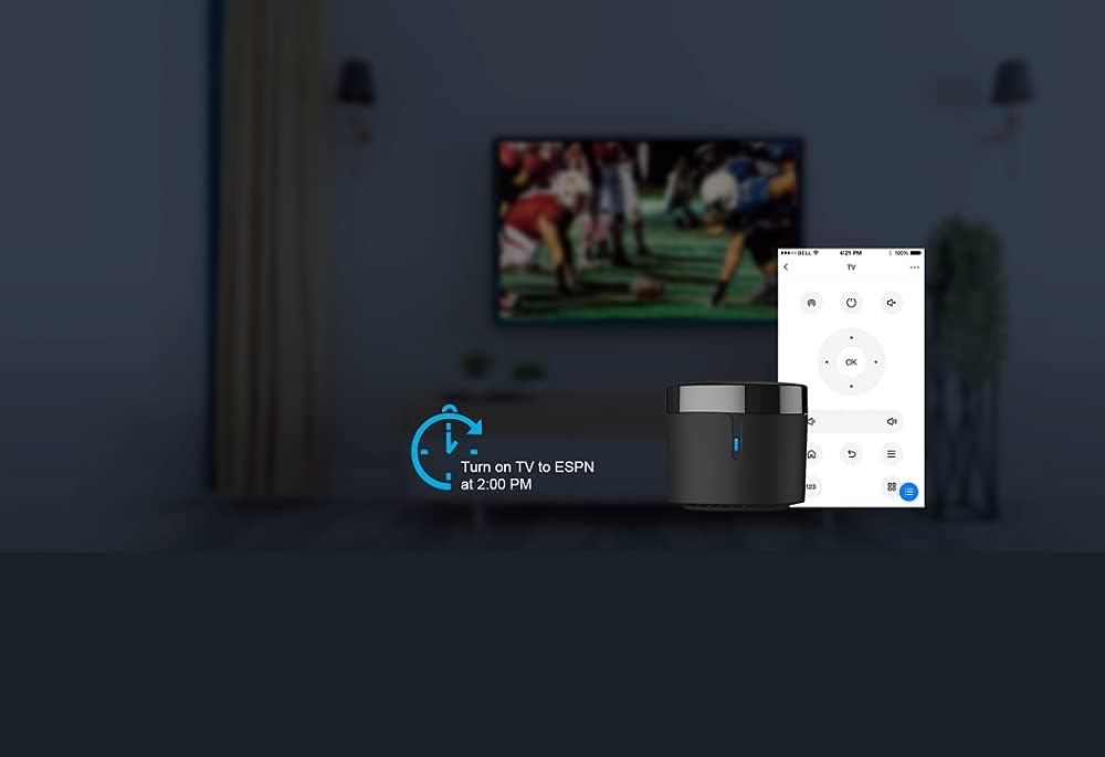 BroadLink RM4 Mini app dashboard simplifies device setup and control.