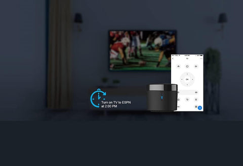 BroadLink RM4 Mini app dashboard simplifies device setup and control.